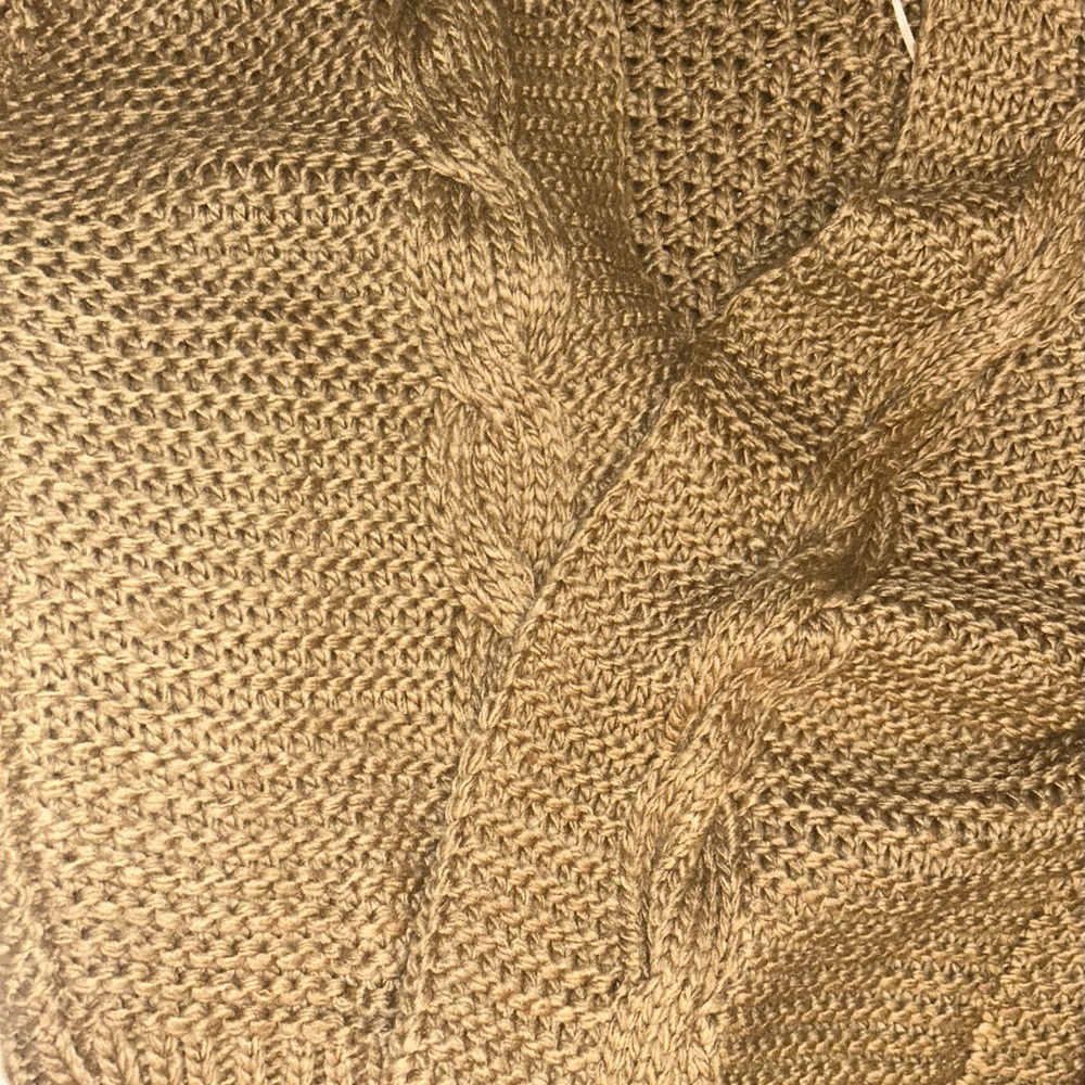 BOHME MAREN CABLE KNIT SWEATER in the color taupe. Worn once in EXCELLENT SHAPE - Picture 4 of 4